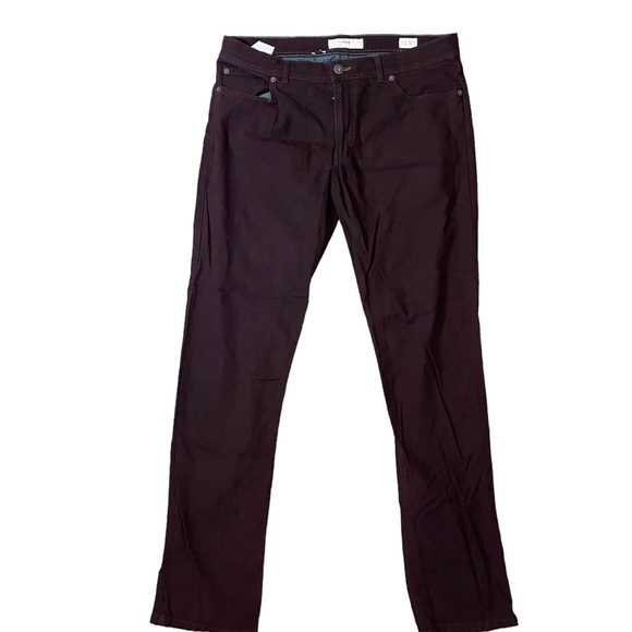 Men’s Brax Cooper Fancy Maroon Pants - Picture 4 of 5